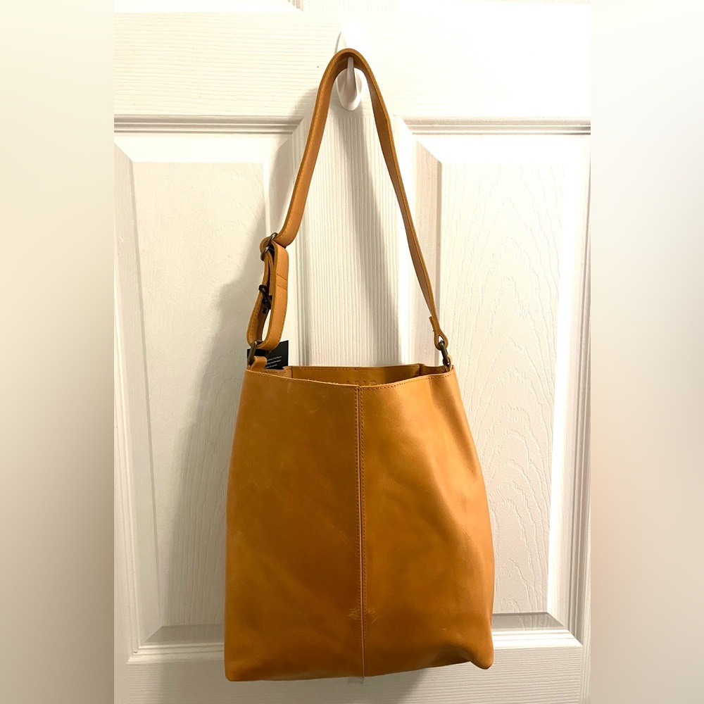 Able Kassa Leather Shoulder Bag in Cognac, new with tags.